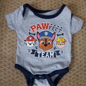 Gray Paw Patrol Baby Onesie